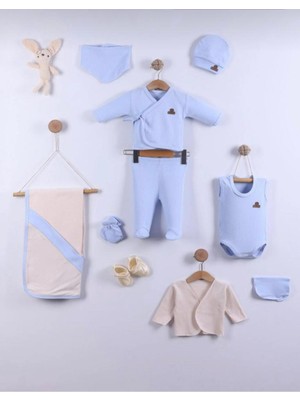 Butik Erkek Bebek %100 Pamuklu - Antialerjik Hastane Çıkışı 10'lu Yenidoğan Set