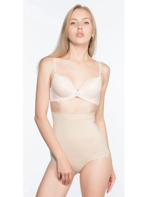 Beta Moda Hub Yüksek Bel Kadın Slip Korse 13003 - Ten