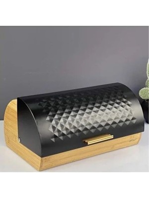 Arow Rhoda Bambu Ekmek Kutusu/sepeti/siyah