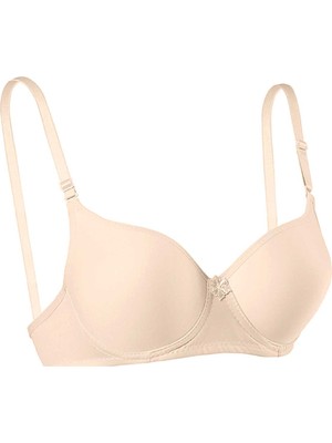 Beta Moda Hub Destekli Slikonlu Düz Sütyen Ten