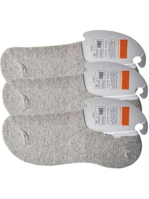 Beta Moda Hub Gri Erkek Babet Çorap 3 Çift