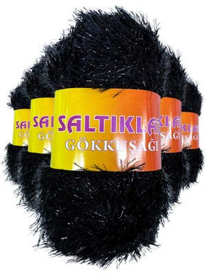 Beta Moda Hub 5 Adet Gökkuşağı El Örgü Ipi Yünü Siyah