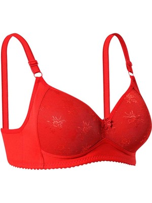 Beta Moda Hub Silikonlu Toparlayıcı Dantelli Telsiz Sütyen Kırmızı