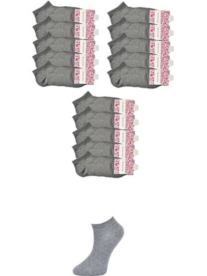 Beta Moda Hub Gri Kadın Bilek Çorap 15 Çift