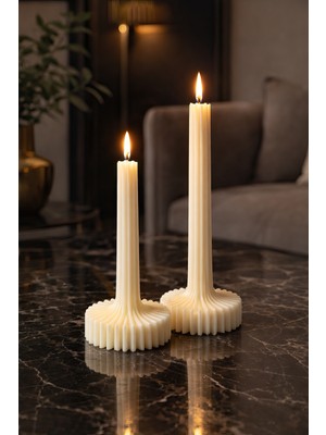 Bayan Rottenmeier Antik Sütun Mumlar (2'li - 3 'lü - 4'lü)