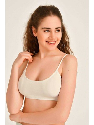 Beta Moda Hub Pedli Ip Askılı Krem Büstiyer