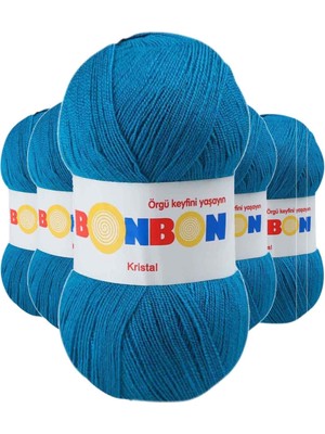 Beta Moda Hub 5 Adet Kristal El Örgü Lif Ipi Koyu Mavi 98685