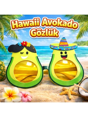 Bsre Hawaii Temalı Avokado Parti Gözlüğü