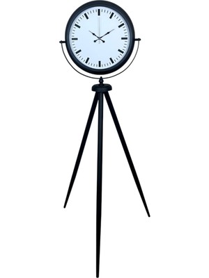 ForWhat Büro Ev Ofis Hediyesi Için Siyah Beyaz Tripod Ayaklı Saat