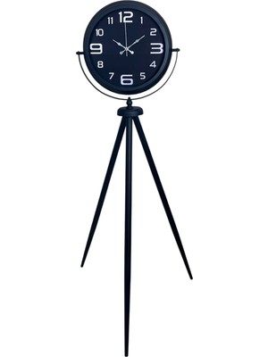 ForWhat Büro Ev Ofis Hediyesi Için Trend Siyah Tripod Ayaklı Saat