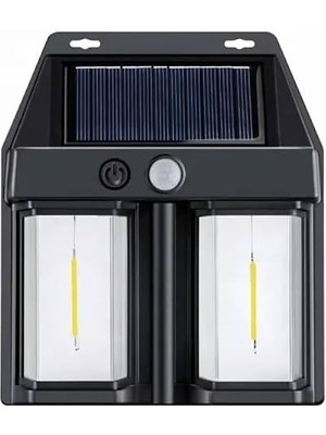 ForWhat Büro Ev Ofis Bahçesi Için Solar Şarjlı Hareket Sensörlü Duvar Aplik Rustik Ampul