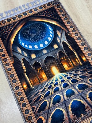 Dokuma Taban Örgü Püsküleri ve Ipek Kadar Yumuşak Yüzeyiyle Bambu Seccade Namazlık 80X125 cm Hac Umre Ramazan Hediyesi