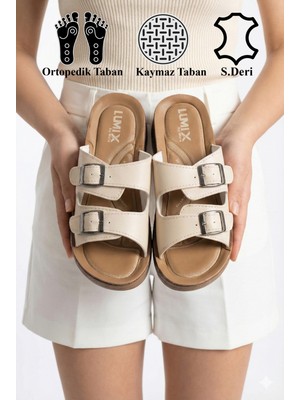 Nmoda Kadın Ultra Yumuşak Soft Taban Dolgu Topuk Ortopedik içi Pedli Günlük Anne terliği