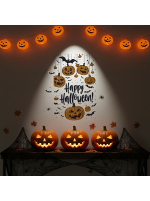 Neva Prime Halloween Temalı Balkabaklı Duvar Sticker Seti