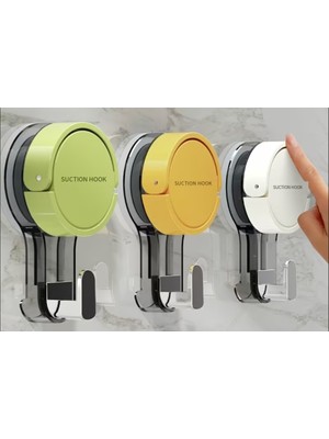 Baymusk Teknloloji Turuncu Renk Vakumlu Sökme Aparatlı Sökme Aparatlı Kancalı Banyo ve Elbise Askı Vakumlu Çok Amaçlı Askı