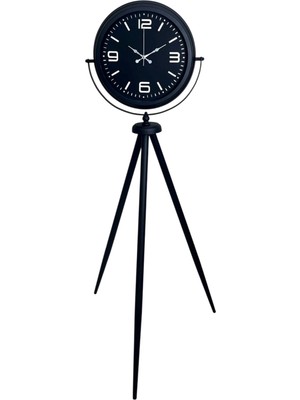 ForWhat Büro Ev Ofis Hediyesi Için Tarz Siyah Tripod Ayaklı Saat
