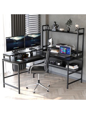 Yasmak 630-S L Masa ,raflı L Şekilli Ofis Masası