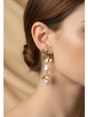 First Jewelry Inci Gold Sallantılı Kadın Küpe