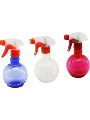Go İthalat 350ML Renkli Şeffaf Tombul - Plastik Boş Sprey Püskürtücü Şişe (5224)