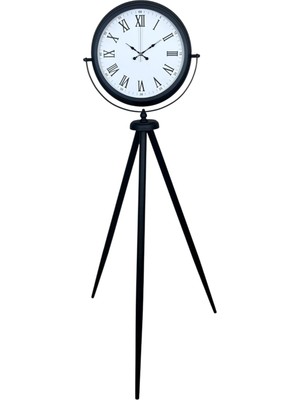 ForWhat Büro Ev Ofis Hediyesi Için Siyah Tasarım Tripod Ayaklı Saat