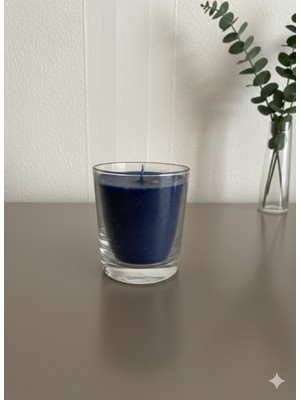 MumKusag Lacivert Cam Bardak Mum