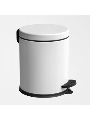 Braventa Collection Pedallı Çöp Kovası Beyaz 5 Lt (NV1002RB)