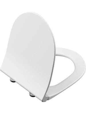 Braventa Collection Vitra Sento 120-003-009 Ince Klozet Kapağı, Yavaş Kapanır, Beyaz