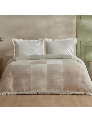 Braventa Collection Karaca Home Cube %100 Pamuk Çift Kişilik Müslin Pike Bej