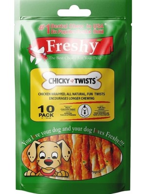 Braventa Collection Freshy Tavuk Kaplı Burgu Çubuklar 13 cm 10 Adet