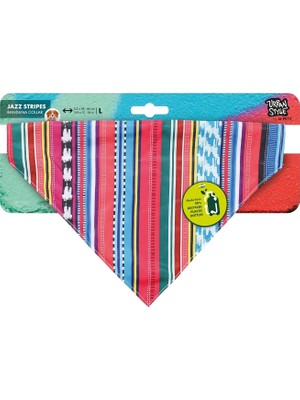 Braventa Collection M-Pets Urban Style Jazz Strıpes Bandana Collar (L)