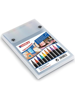 Braventa Collection 1340 Fırça Uçlu Keçeli Kalem - 10'lu Set - Renkli, Parlak, Narin Renkler - Esnek Fırça Ucu