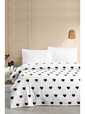 Braventa Collection Mulberry Hamlet Çift Kişilik Pike Yatak Örtüsü 220X230 Siyah