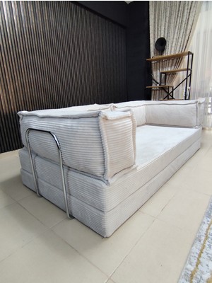 Colormix Koltuk Kanepe Tamamen Sünger Yıkanabilir Kılıflı krem