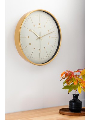 Braventa Collection Emores 30 cm Gerçek Cam Sessiz Mekanizma Duvar Saati