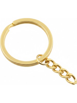 Orhan Çanta 100 Adet Zincirli Altın Rengi Anahtarlık Halkası