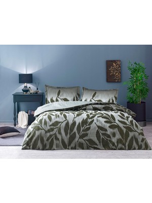 Braventa Collection Taç Matilda Düz Pamuk Saten Nevresim Takımı, Yeşil, Çift Kişilik