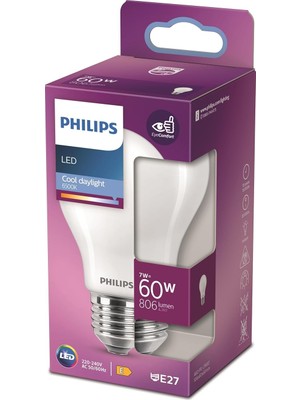 Braventa Collection Philips LED Classic 60W E27 Cdl A60 Fr Nd Srt4