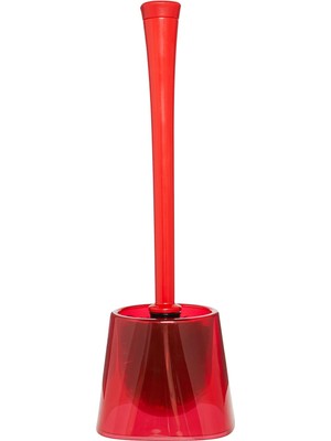 Braventa Collection Marıeta Tuvalet Fırçası Gövde Şeffaf Kırmızı Sap Opak Kırmızı M-E20-18-04