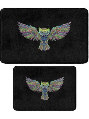 Braventa Collection Monnhein Sevimli Tasarımlı Mikrofiber Banyo Paspası, Kaymaz Taban, Makinede Yıkanabilir (61_BPSM, 2'