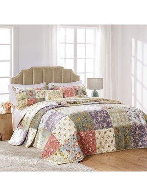 Braventa Collection Greenland Home Blooming Prairie Yatak Örtüsü Seti, 3 Parça Tam, Çoklu