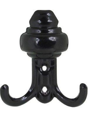 Braventa Collection 2 Kancalı Portmanto Dolap Askısı Seti: 5 Adet, Dayanıklı ve (Siyah)