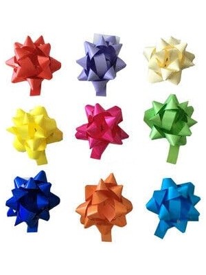 Braventa Collection Benim Marifetlerim - Rafya Karışık Renk Hediye Paketleme Süsü 5 Adet