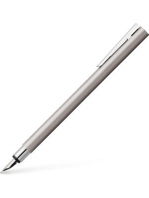 Braventa Collection Faber-Castell 342100 - Dolma Kalem Neo Slim Paslanmaz Çelik, Uç Genişliği M, Gümüş Mat