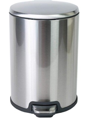 Braventa Collection Pedalli Çöp Kovasi 12LT Beyaz Iç Kisim Siyah