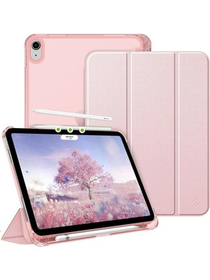 Braventa Collection Apple iPad Air 11INÇ M2/m3 2025-2024 ile Uyumlu Kılıf Flip Cover Kalem Bölmeli Pc Case Rose Gold