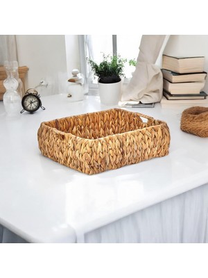 Braventa Collection Deconox El Yapımı Hasır Bombeli Dekoratif Sepet, Hasır Bombeli Dekoratif Tepsi 3 Model Seçenekli (32