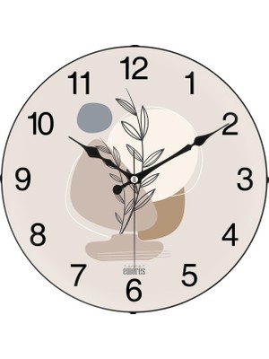 Braventa Collection 36 cm Gerçek Cam Sessiz Mekanizma Duvar Saati