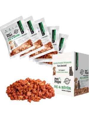 Braventa Collection Petpops Aç Bitir Dana Ciğer Freeze Dry Kedi & Köpek Ödül Maması –%100 Doğal ve Katkısız