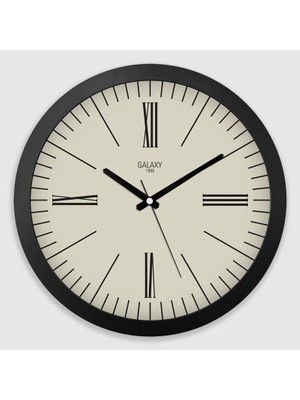 Braventa Collection Premium Serisi Roma Rakamlı Modern Kadranlı Duvar Saati 35 cm Siyah
