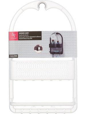 Braventa Collection M-N48-16 Ceres Plastik Banyo Duş Rafı, Şeffaf